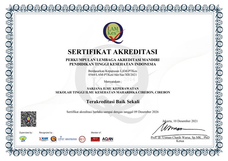 Sertifikat Akreditasi Program Studi Ilmu Keperawatan